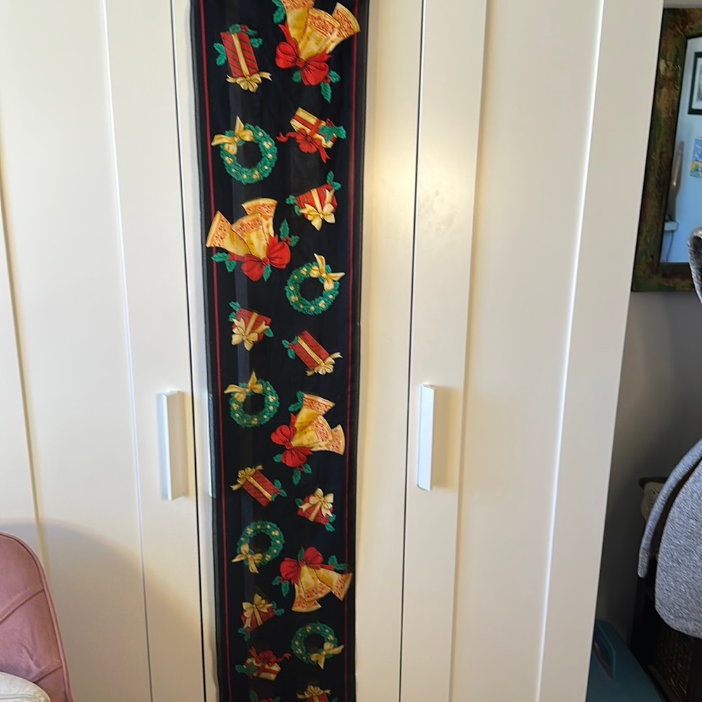 Long Christmas Print Scarf